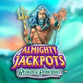 Official Jackpots logo: Almighty Jackpots – Realm of Poseidon by Novomatic at O'Reels Casino UK