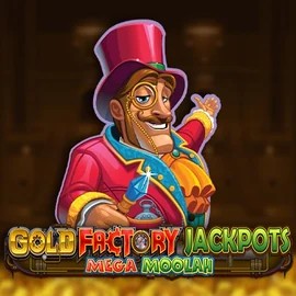 Gold Factory Jackpots Mega Moolah logo – Jackpots by Aurum Signature Studios at O'Reels Casino UK