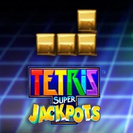 Tetris Super Jackpots slot visual from WMS available on reelssoncasino.com